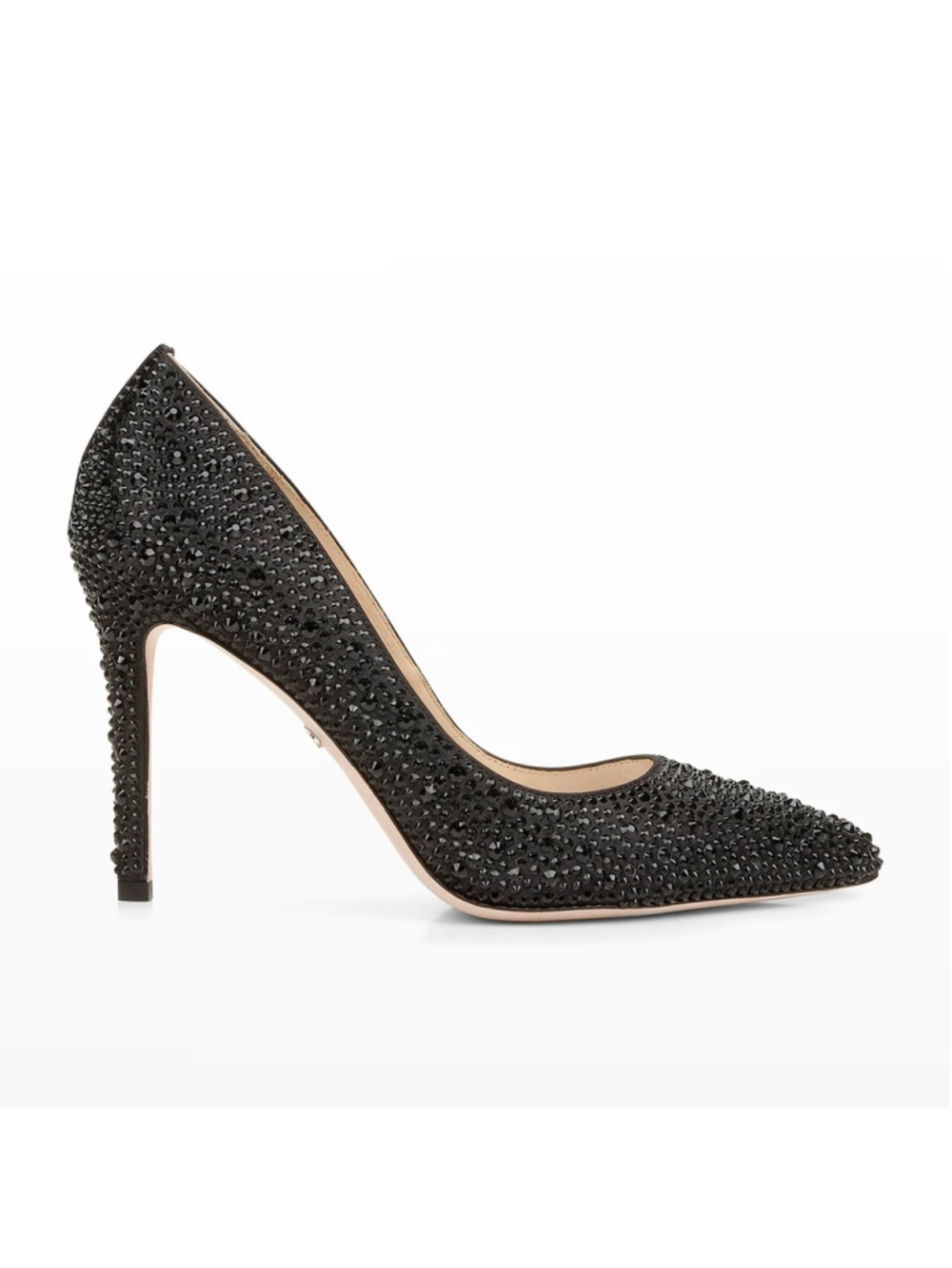 Badgley Mischka Bethany Rhinestone Heels Black Wedding Pumps 10